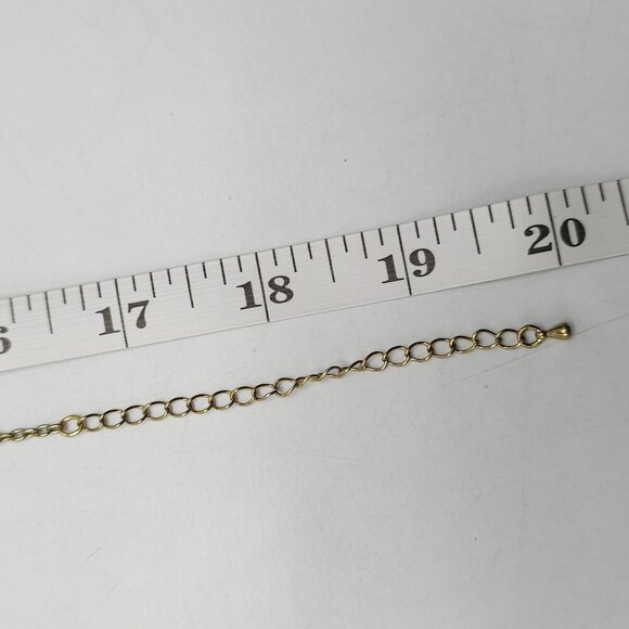 Vintage 1980s Ethnic Big Bold Link Necklace With Tigers Eye Stones Aqua Beads - Picture 7 of 7